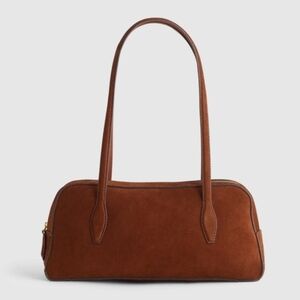 Elegant Brown Suede Shoulder Bag